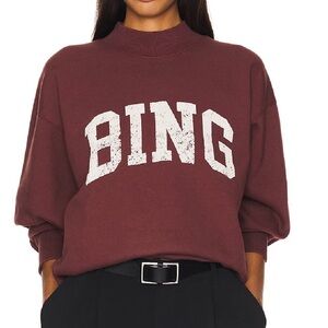 Anine Bing Women's Maroon Graphic Sweatshirt